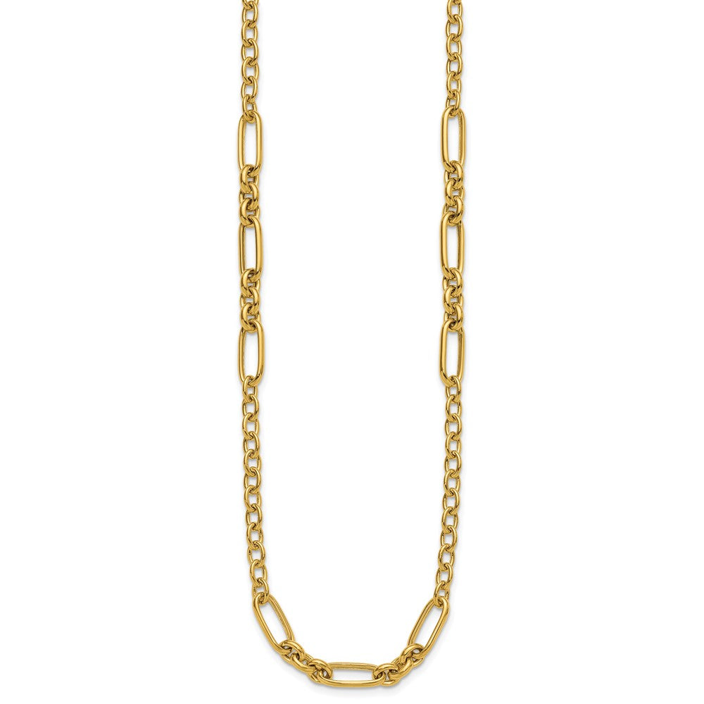 14K Polished Fancy Link Necklace