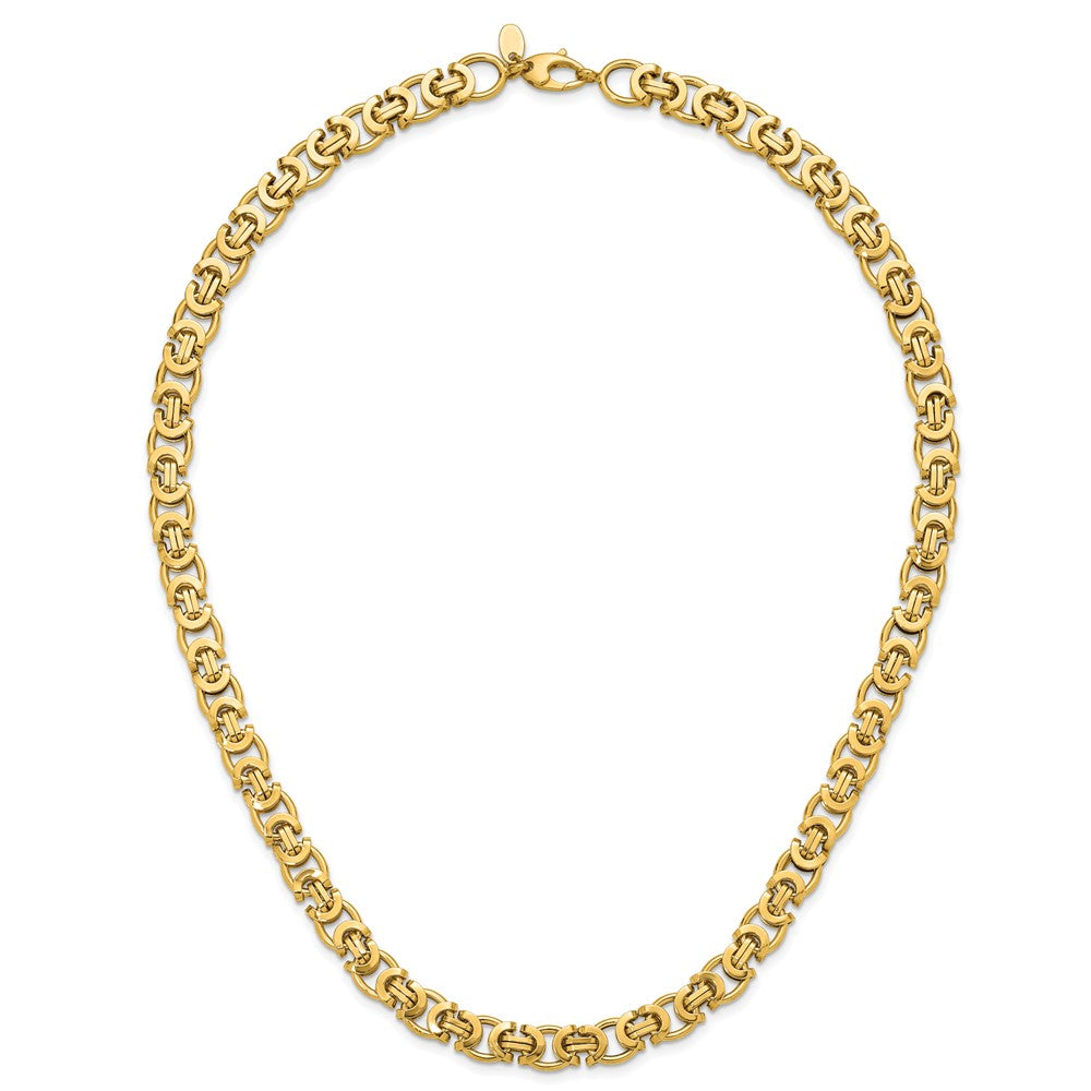 14K Polished Fancy Link Necklace