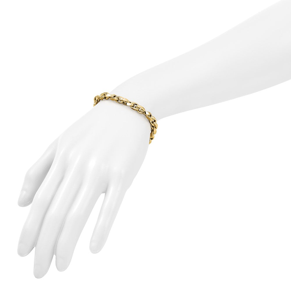 14K Polished Fancy Link Bracelet