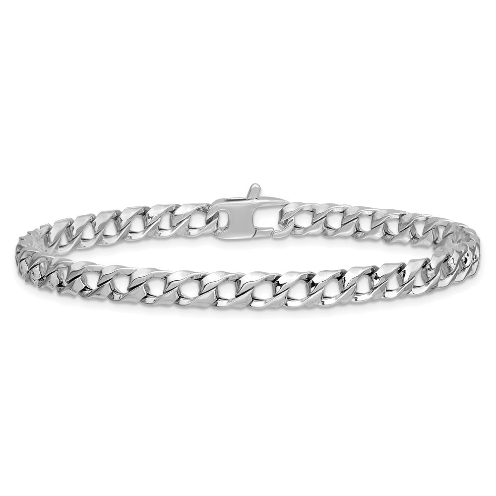14K White Gold Polished Fancy Link Bracelet