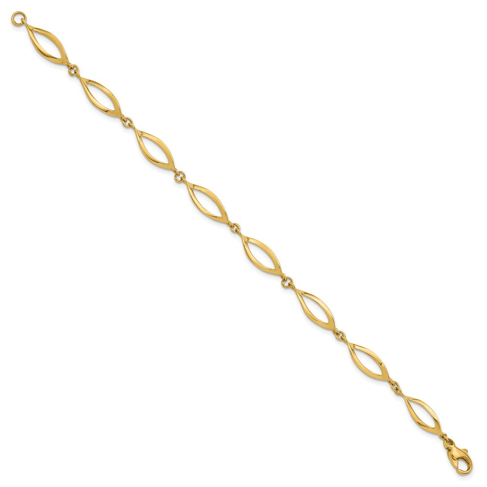 14K Polished Fancy Link Bracelet