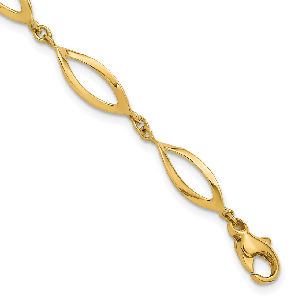 14K Polished Fancy Link Bracelet
