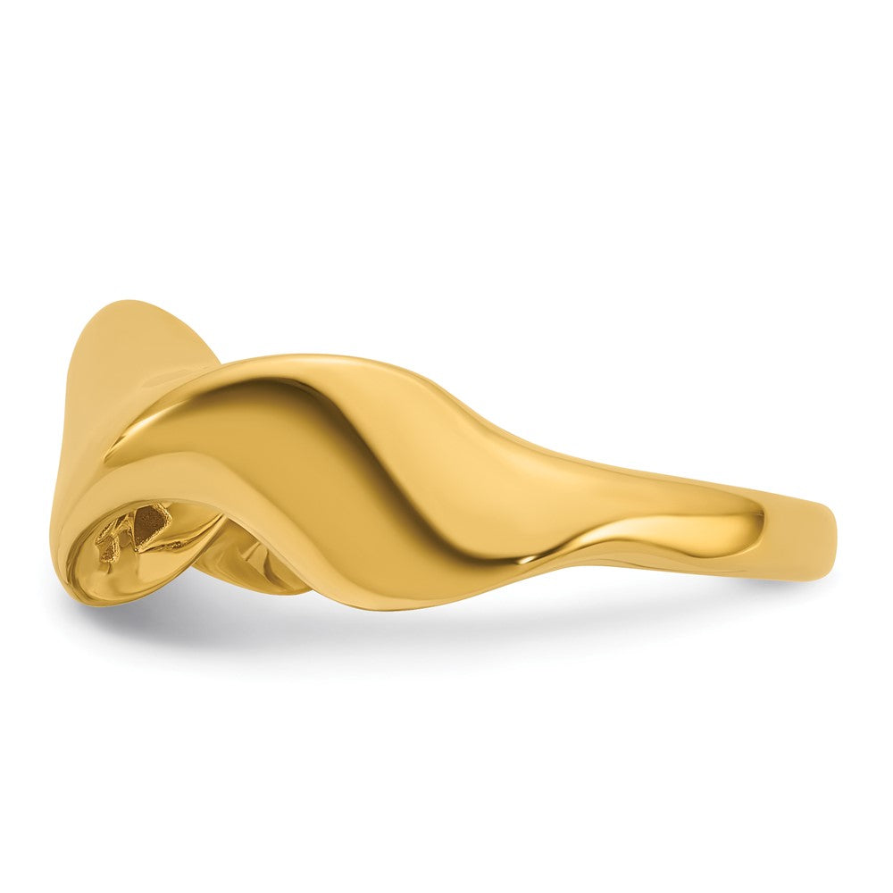 14K Polished Wavy Ring
