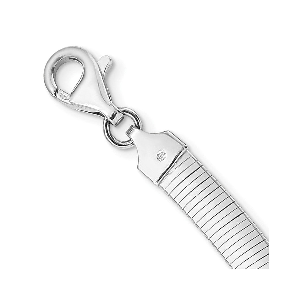Sterling Silver Rhod-plated Polished Textured Reversible Necklace