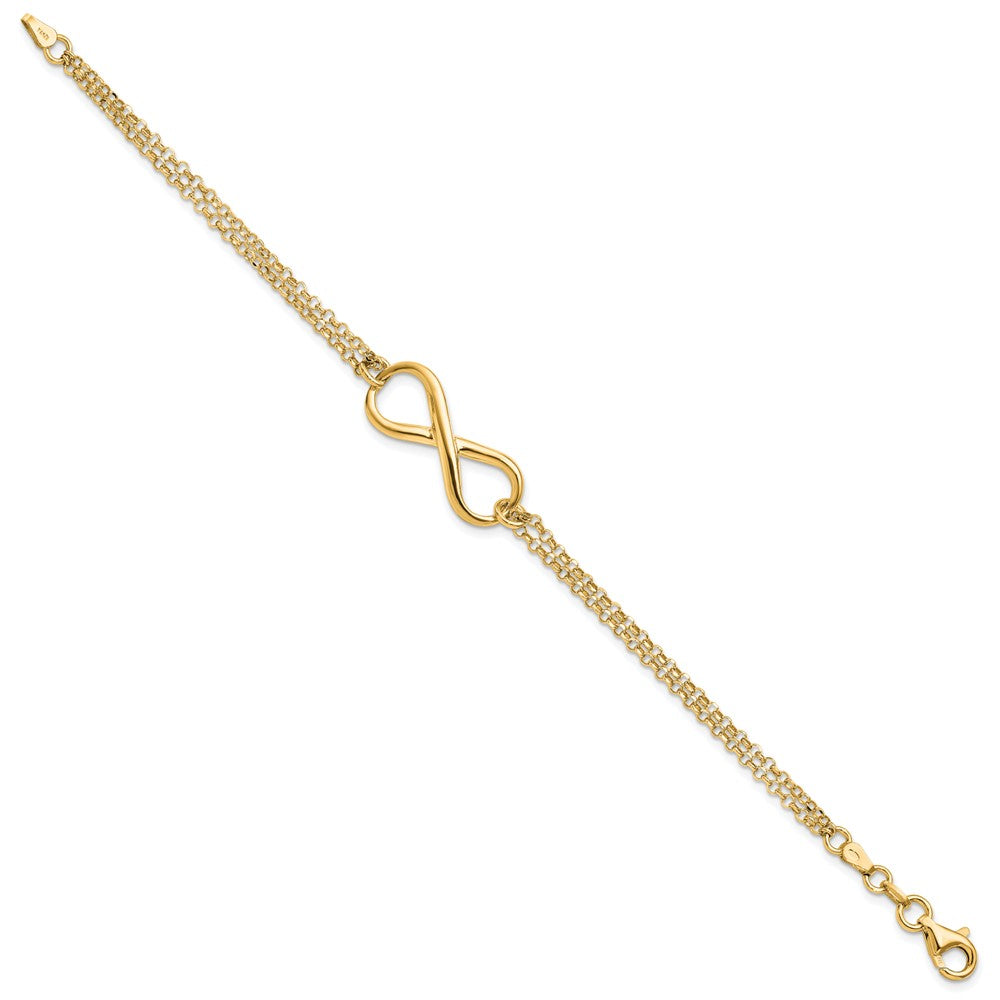 Sterling Silver Gold-plated Infinity Symbol Bracelet