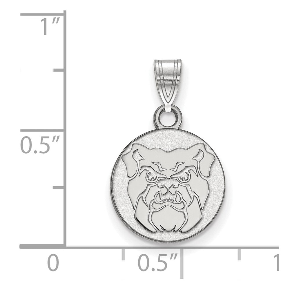 Sterling Silver Rhodium-plated Butler University Small Pendant