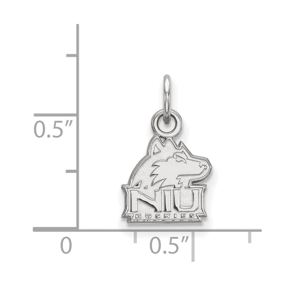 Sterling Silver Rhodium-plated Northern Illinois University XS Pendant