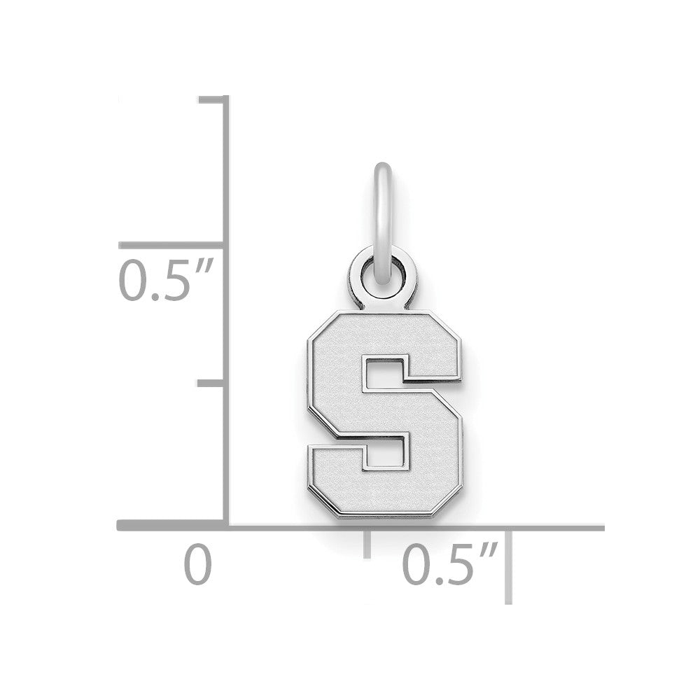 Sterling Silver Rhodium-plated Syracuse University XS Pendant