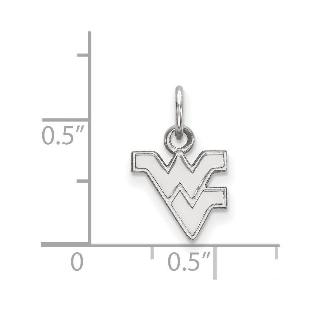10K White Gold West Virginia University XS Pendant