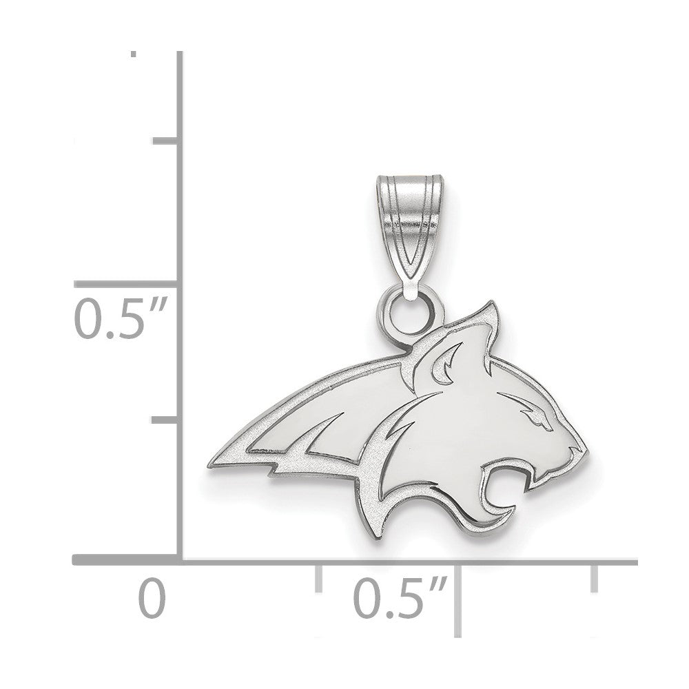 Sterling Silver Rhodium-plated Montana State U. Small Pendant