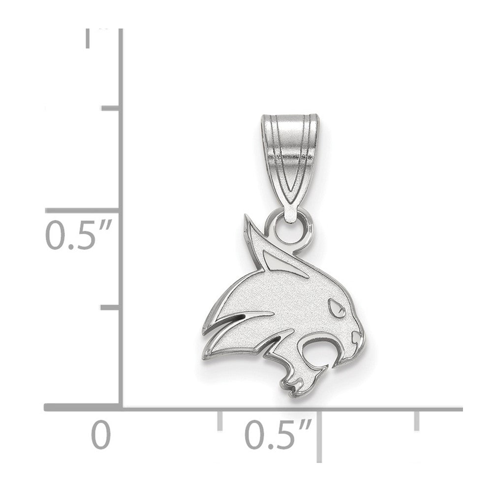 14K White Gold Texas State University Small Pendant