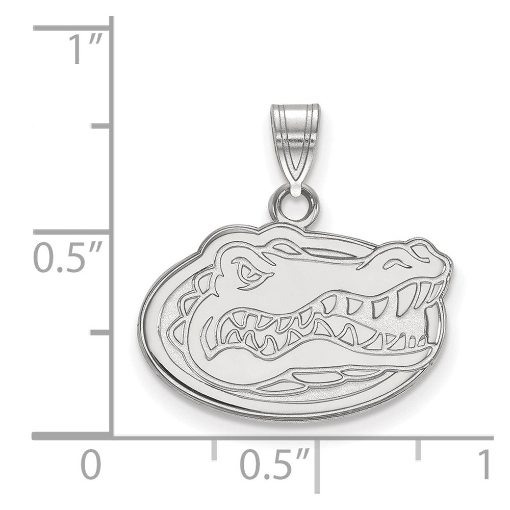 Sterling Silver Rhodium-plated University of Florida Small Pendant