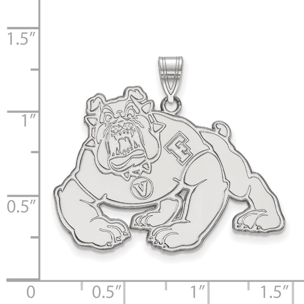 10K White Gold California State University Fresno XL Pendant