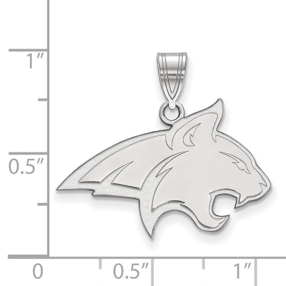 Sterling Silver Rhodium-plated Montana State U. Large Pendant
