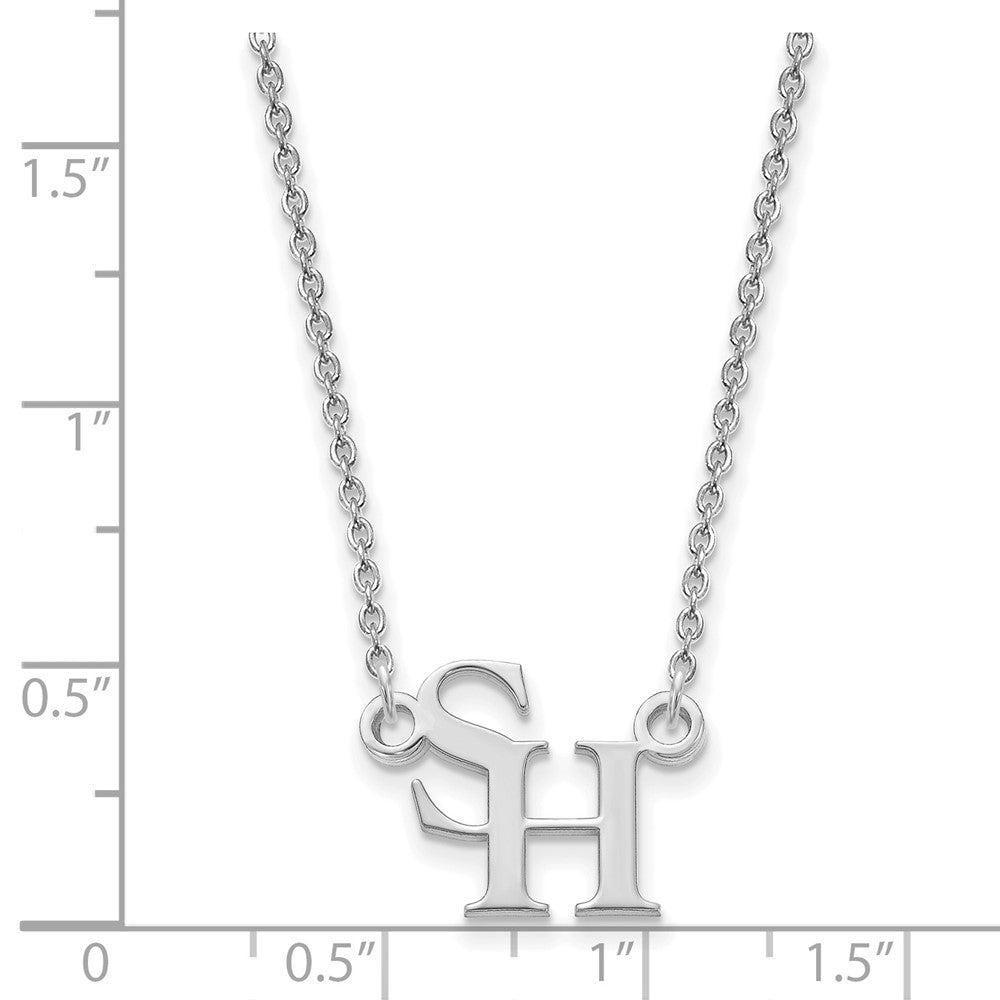 Sterling Silver Rhodium-plated Sam Houston State U. Small Necklace
