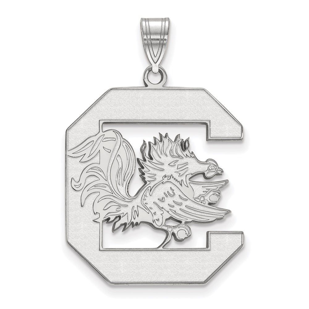 Sterling Silver Rhodium-plated U. of South Carolina XL Pendant
