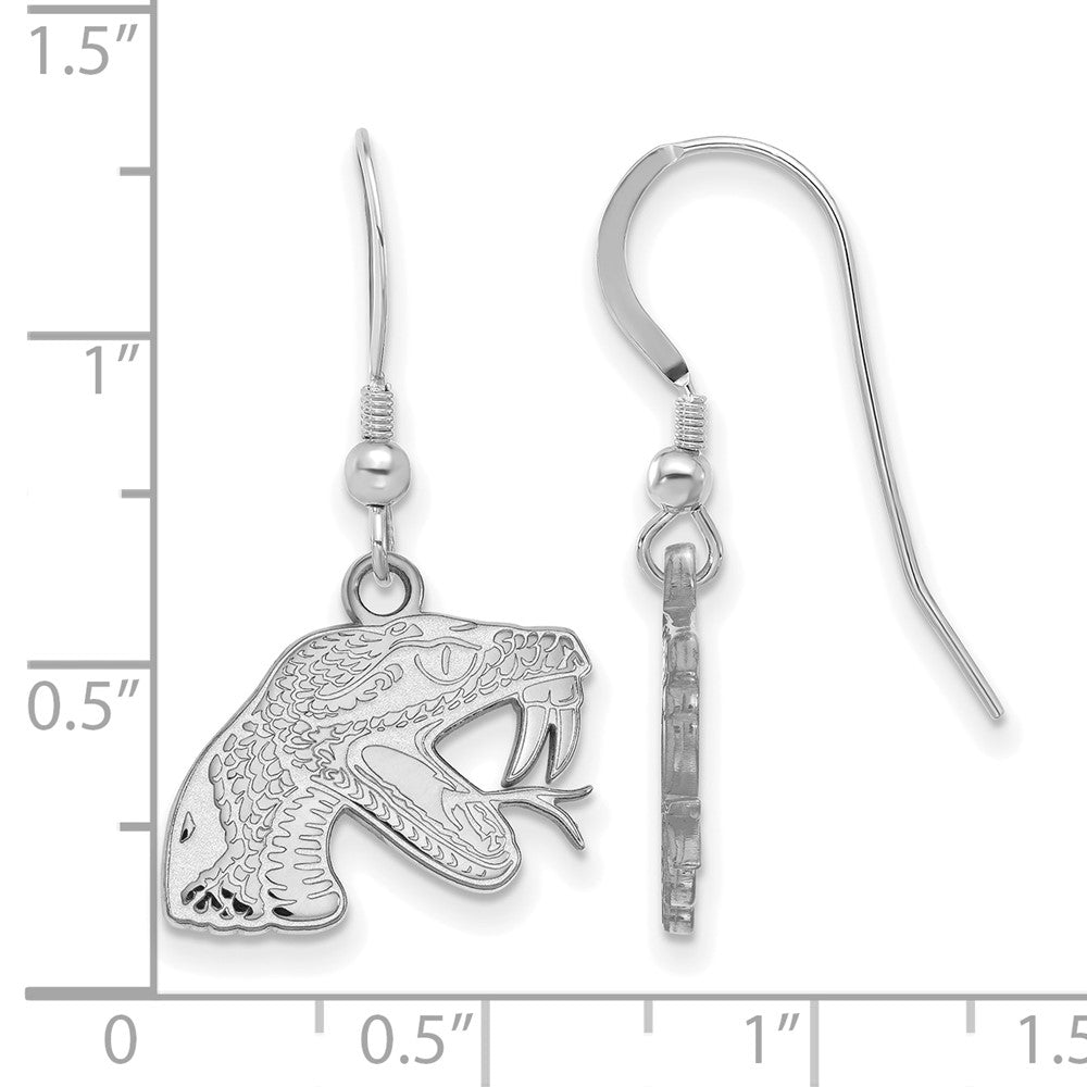 Sterling Silver Rhodium-plated Florida A and M Univ. Small Dangle Earrings