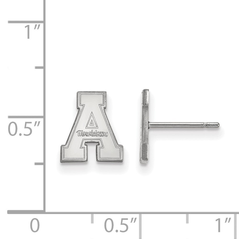 Sterling Silver Rhodium-plated Appalachian State U. XS Post Earrings