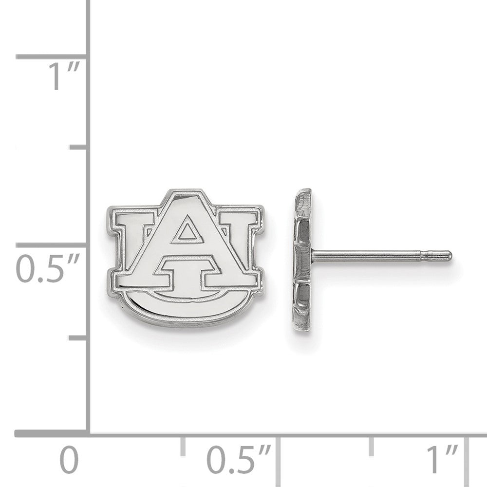 Sterling Silver Rhodium-plated Auburn University XS Post Earrings