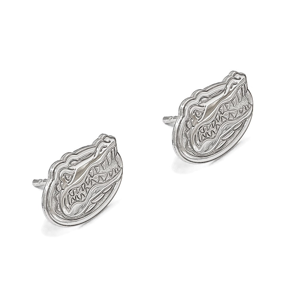 Sterling Silver Rhodium-plated University of Florida XS Post Earrings