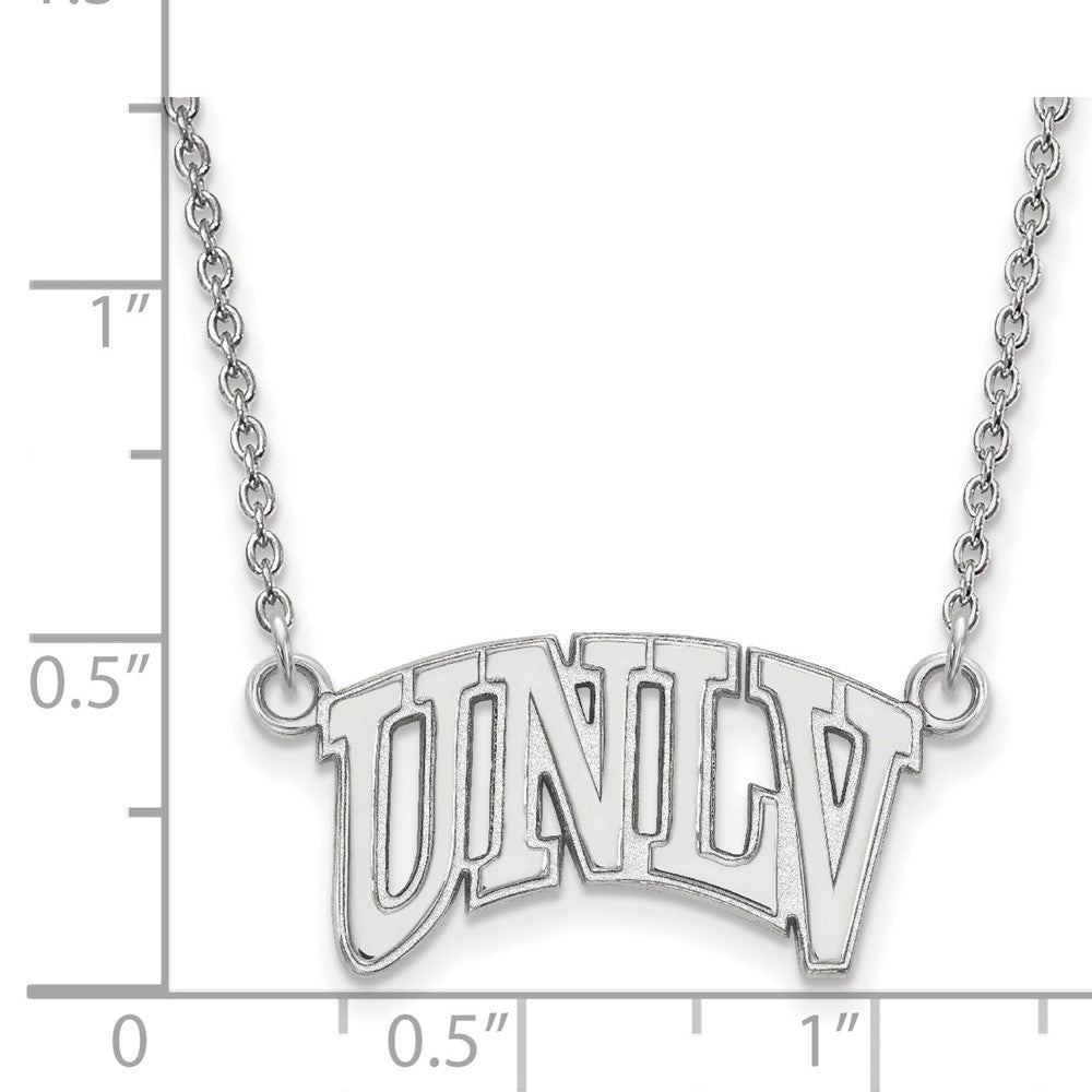 Sterling Silver Rhodium-plated U of Nevada-Las Vegas Small Pendant Necklace