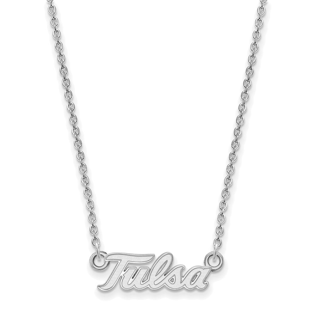 Sterling Silver Rhodium-plated Univ. of Tulsa Small Pendant Necklace