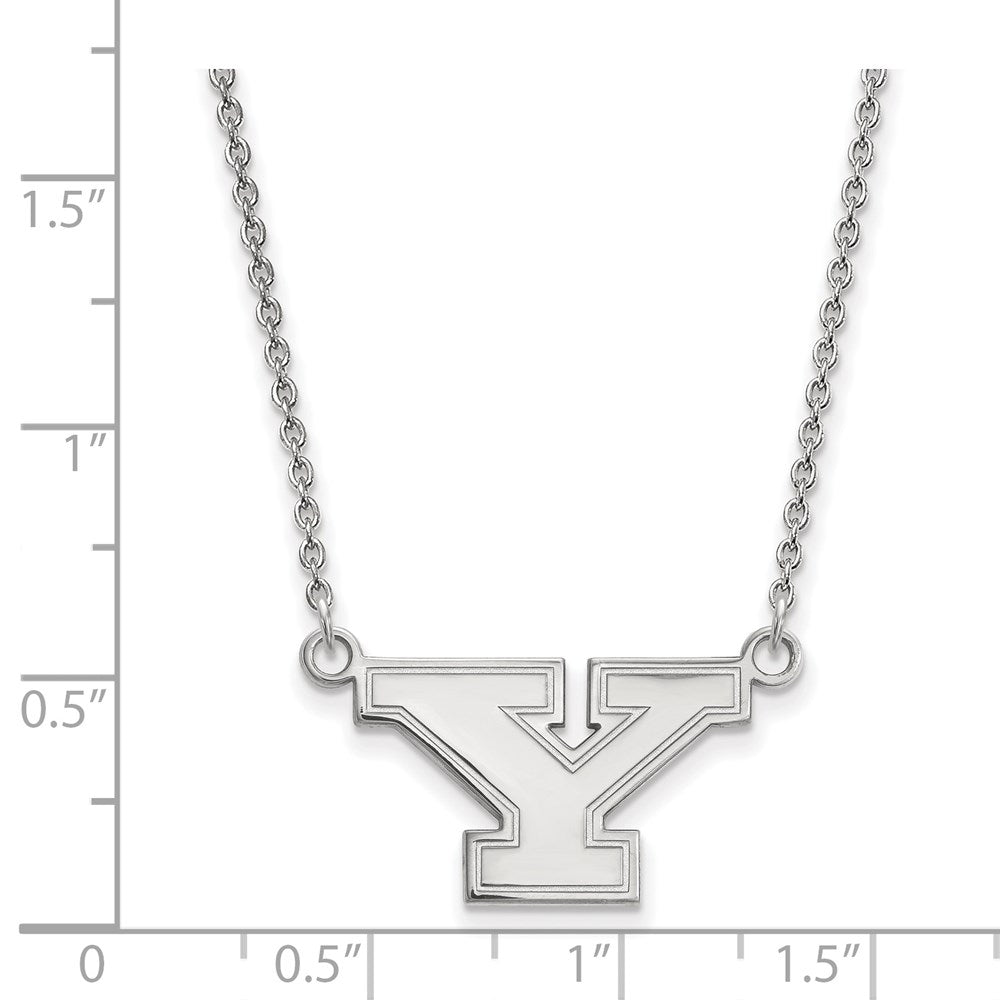 Sterling Silver Rhodium-plated Youngstown State U. Small Pendant Necklace