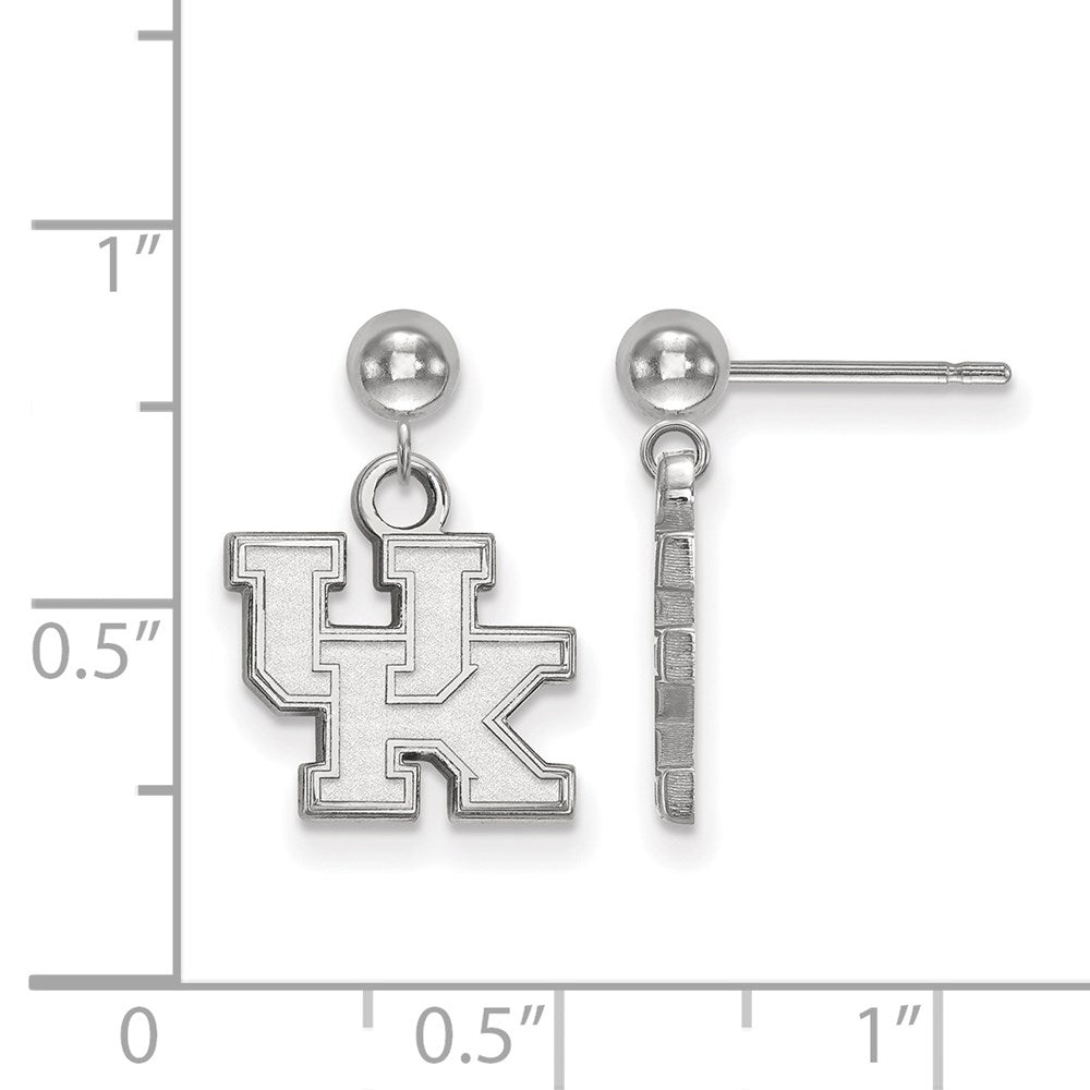 Sterling Silver Rhodium-plated U. of Kentucky Dangle Post Earrings