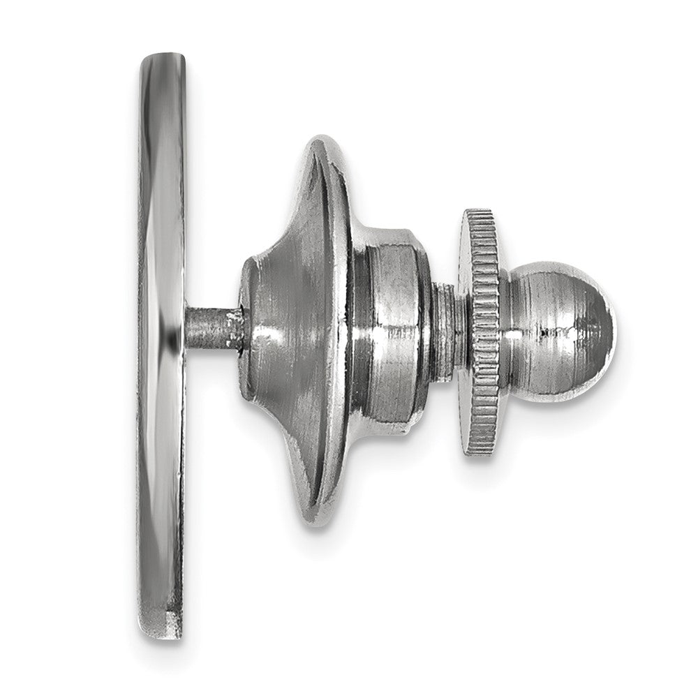 Sterling Silver Rhodium-plated Rice University Lapel Pin
