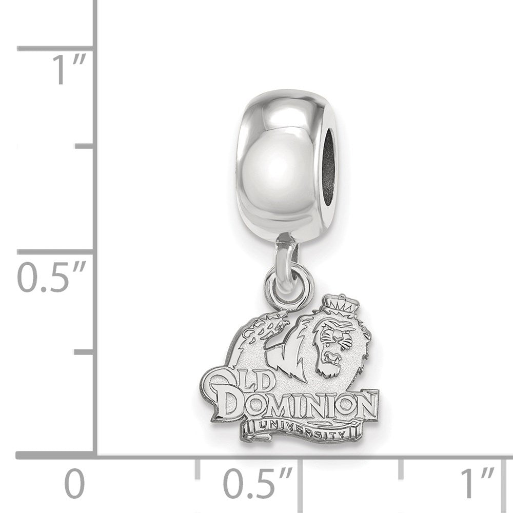 Sterling Silver Rhodium-plated Old Dominion University XS Dangle Bead