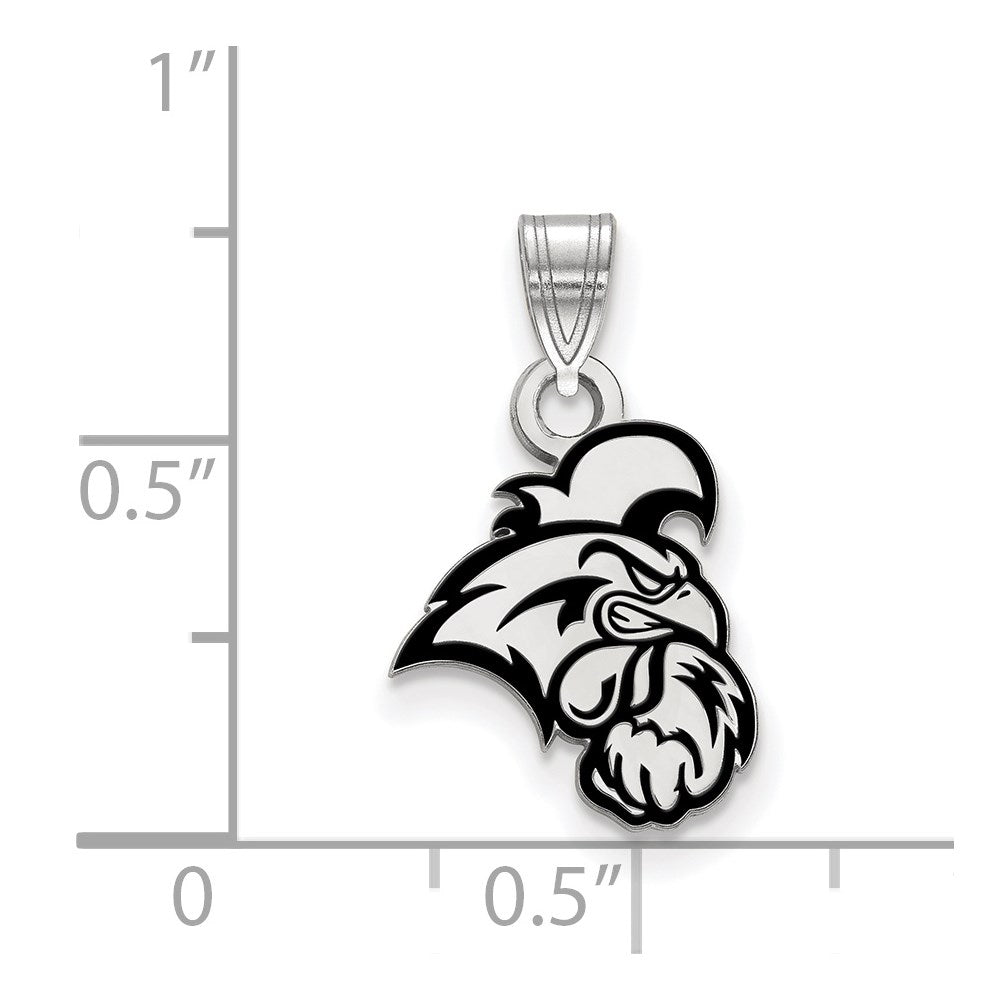 Sterling Silver Rhodium-plated Coastal Carolina U. Small Enamel Pendant