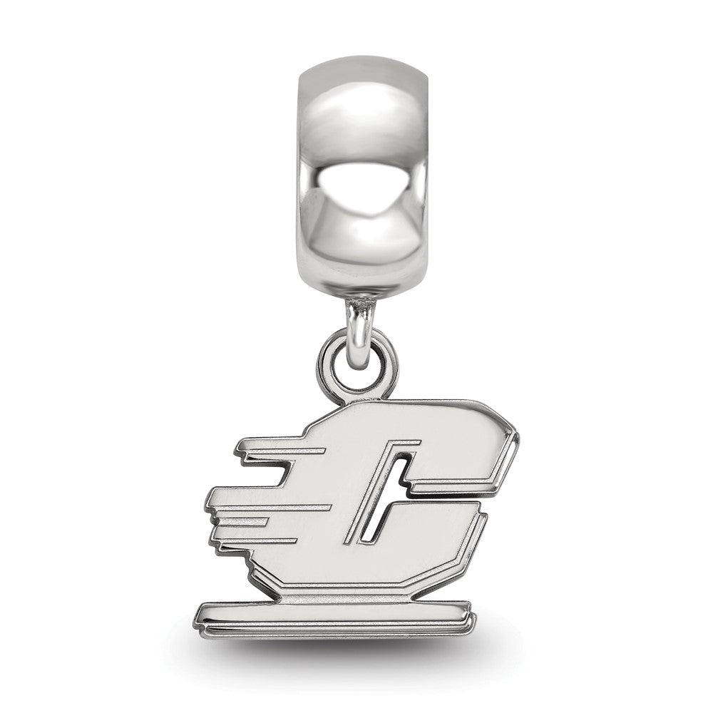 Sterling Silver Rhodium-plated Central Michigan U. Dangle Bead