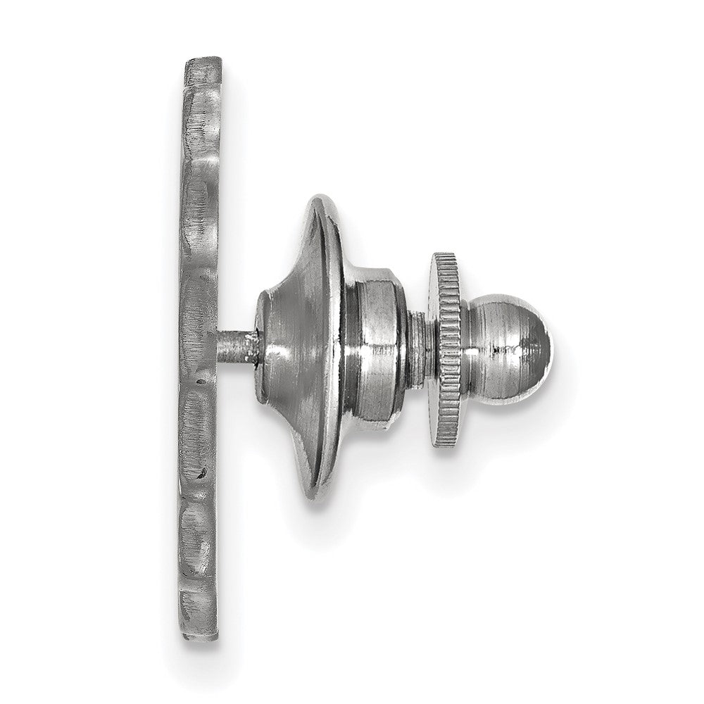 Sterling Silver Rhodium-plated Central Michigan U. Crest Lapel Pin
