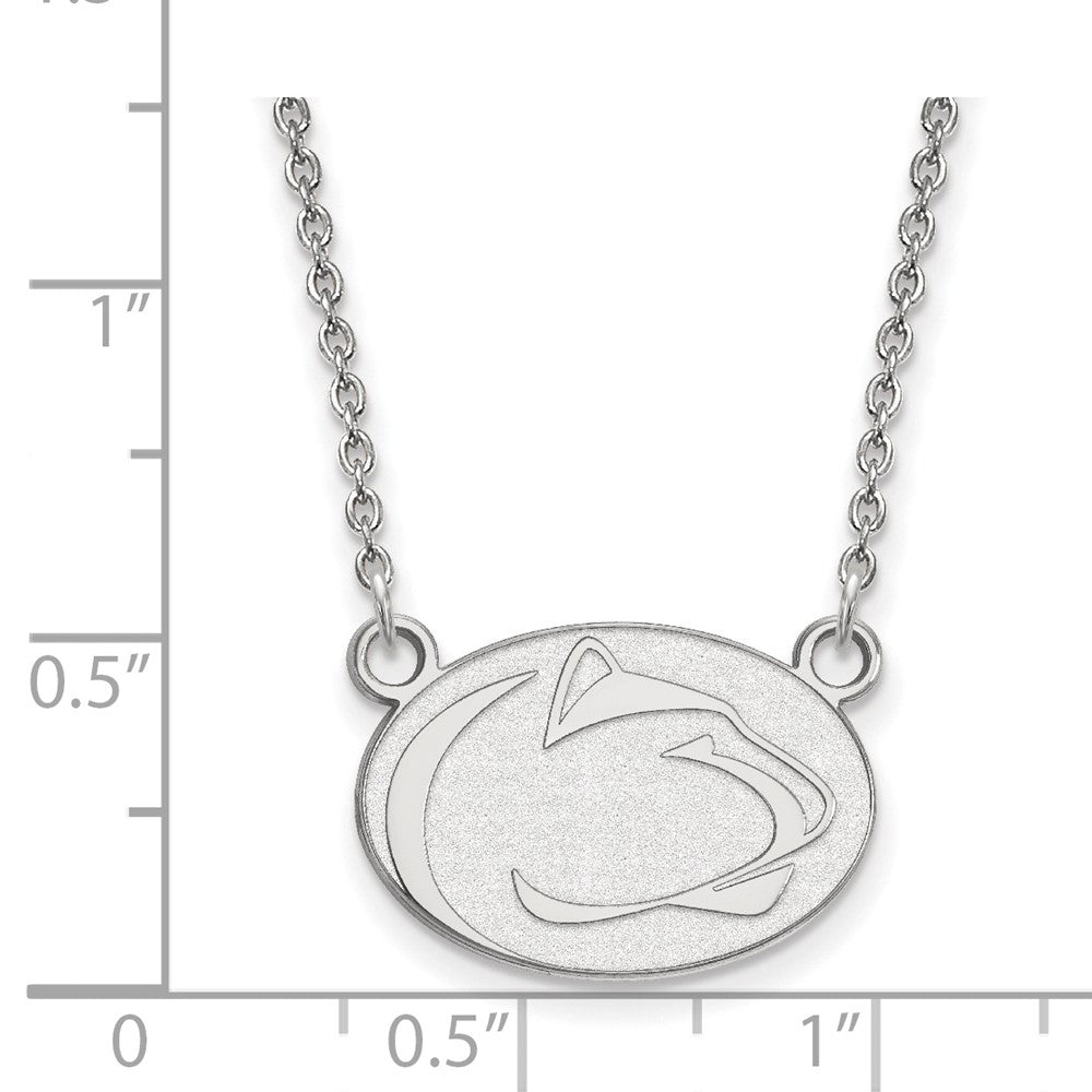 Sterling Silver Rhodium-plated Penn State U. Small Pendant Necklace