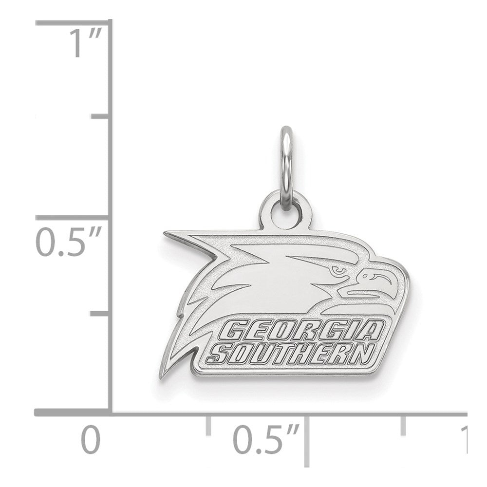 Sterling Silver Rhodium-plated Georgia Southern University XS Pendant