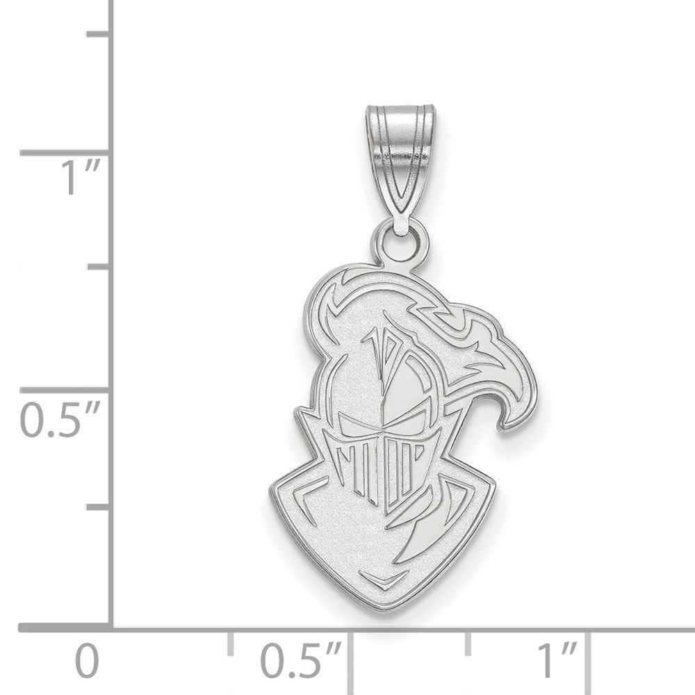 Sterling Silver Rhodium-plated Furman University Large Pendant