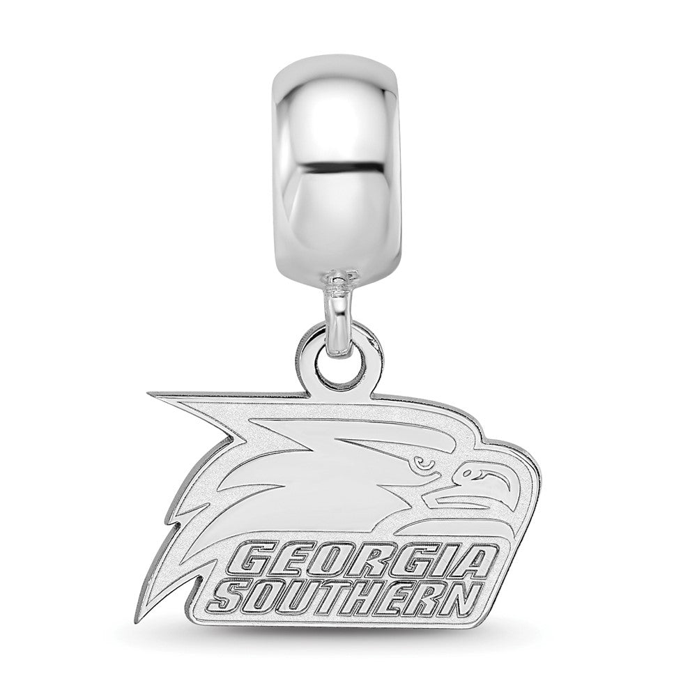 Sterling Silver Rhodium-plated Georgia Southern U. Dangle Bead