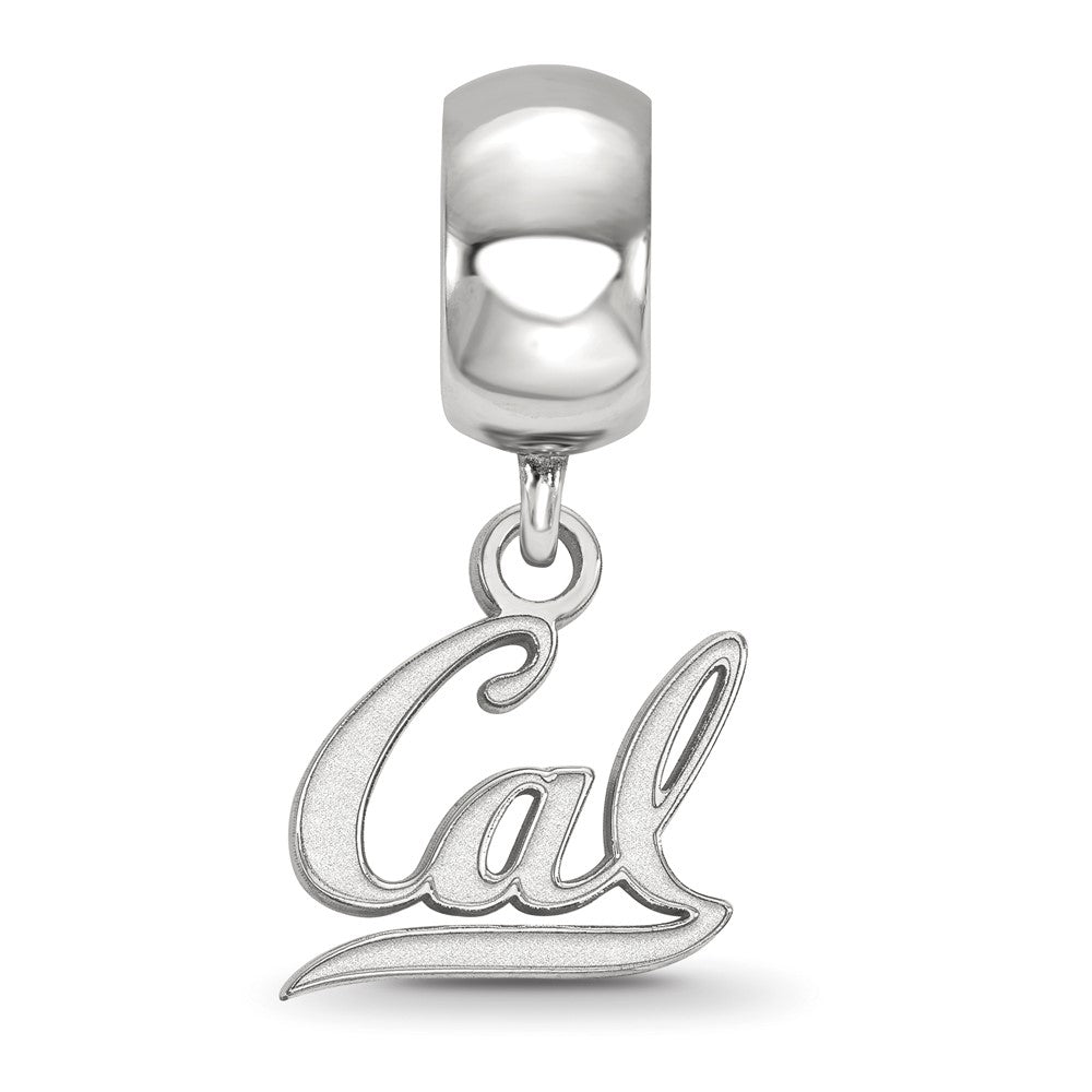 Sterling Silver Rhodium-plated U. of California Berkeley Dangle Bead