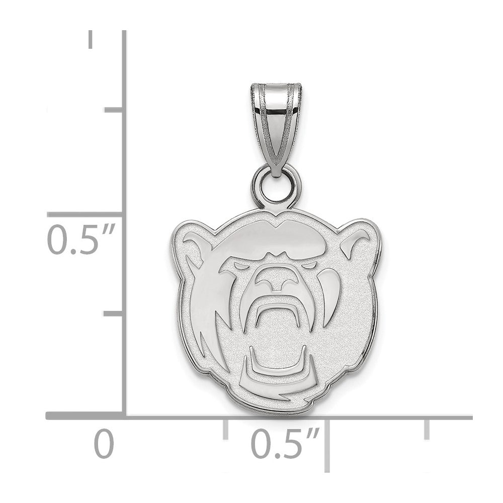 Sterling Silver Rhodium-plated Baylor University Small Pendant