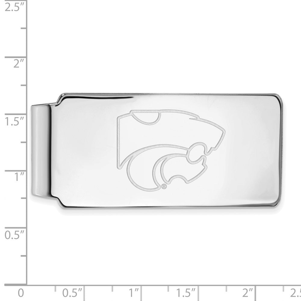 Sterling Silver Rhodium-plated Kansas State University Money Clip