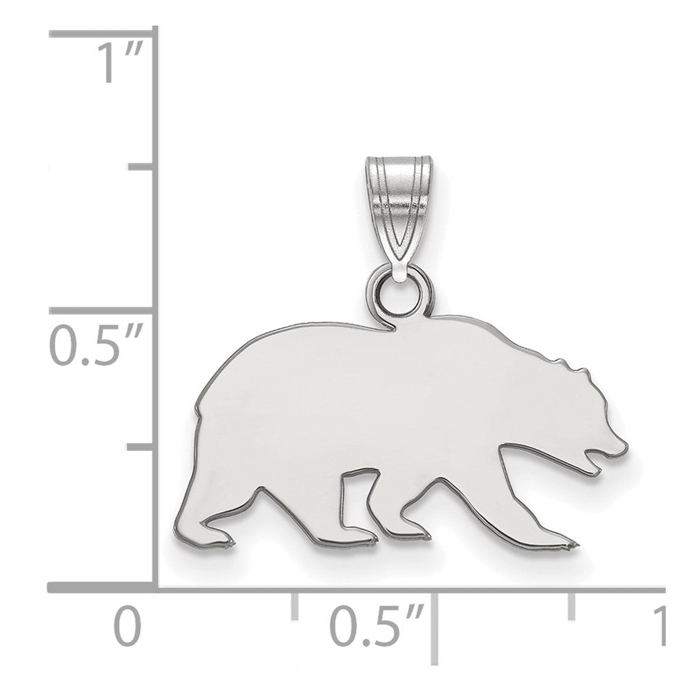 Sterling Silver Rhodium-plated U. of California Berkeley Small Pendant