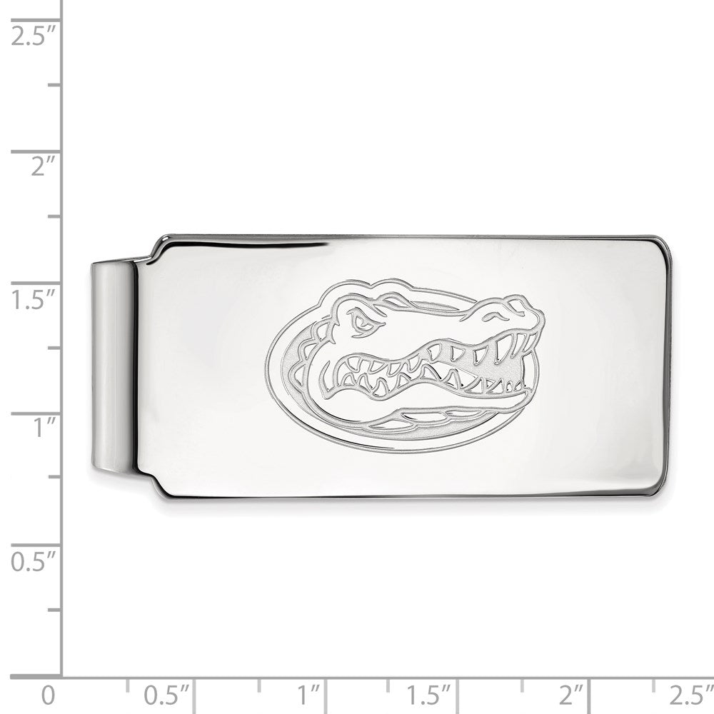 Sterling Silver Rhodium-plated University of Florida Gator Money Clip