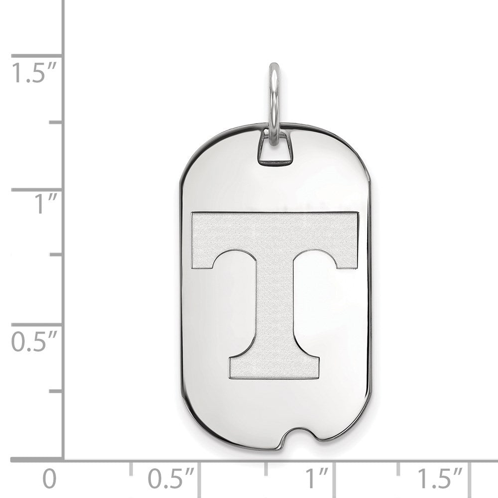 Sterling Silver Rhodium-plated University of Tennessee Small Dog Tag