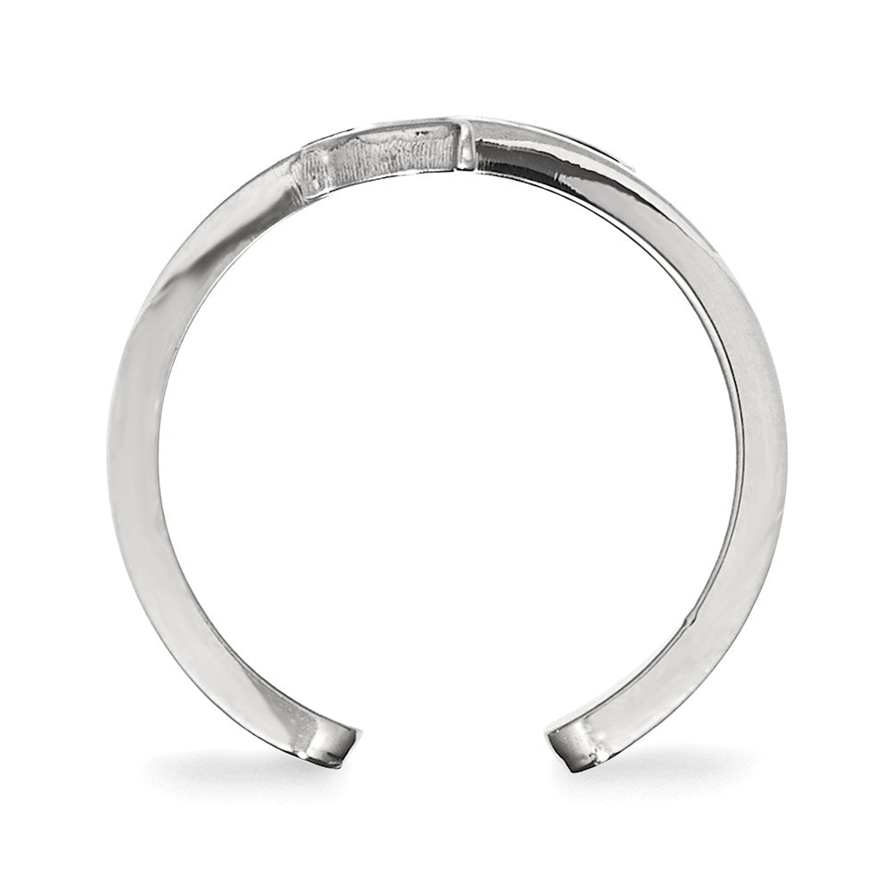 Sterling Silver Rhodium-plated University of Alabama Toe Ring