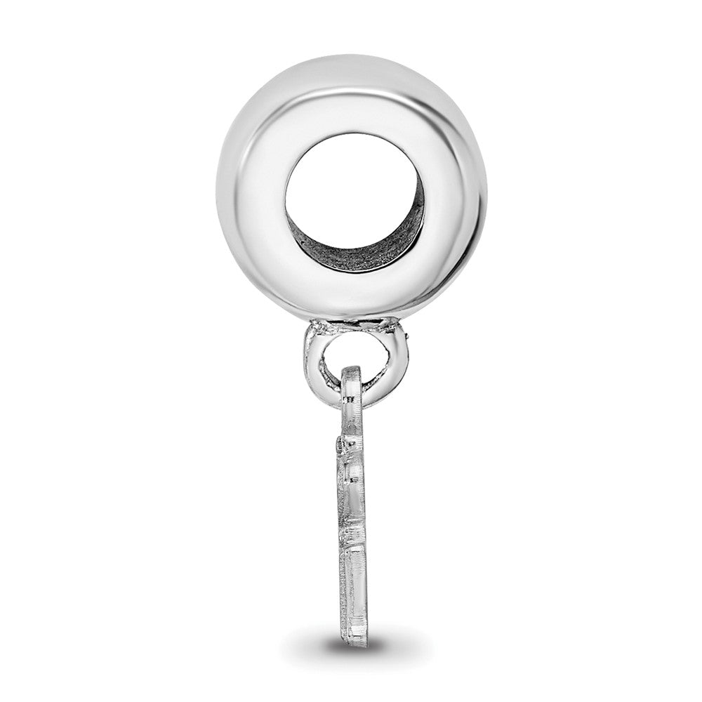 Sterling Silver Rhodium-plated Logo Art Old Dominion University XS Dangle Bead