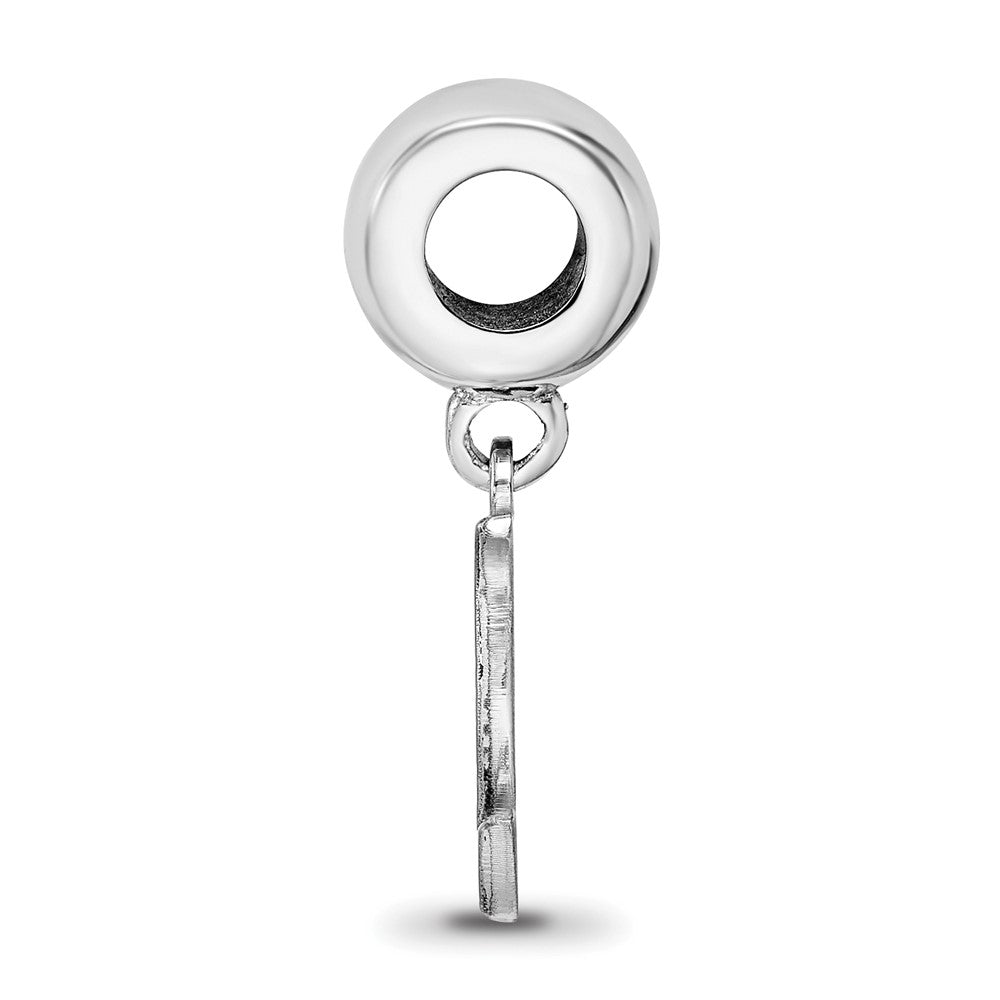 Sterling Silver Rhodium-plated U. of Louisville Small Dangle Bead