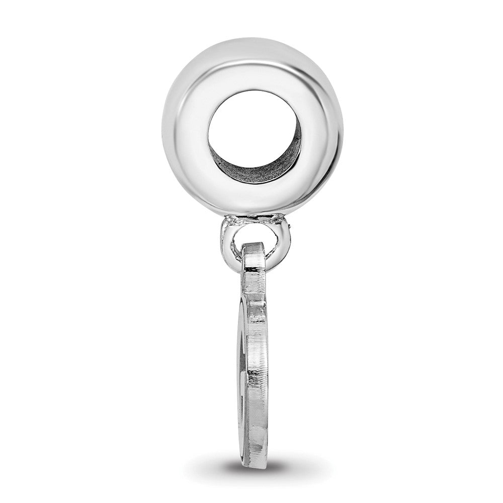Sterling Silver Rhodium-plated University of Georgia XS Dangle Bead