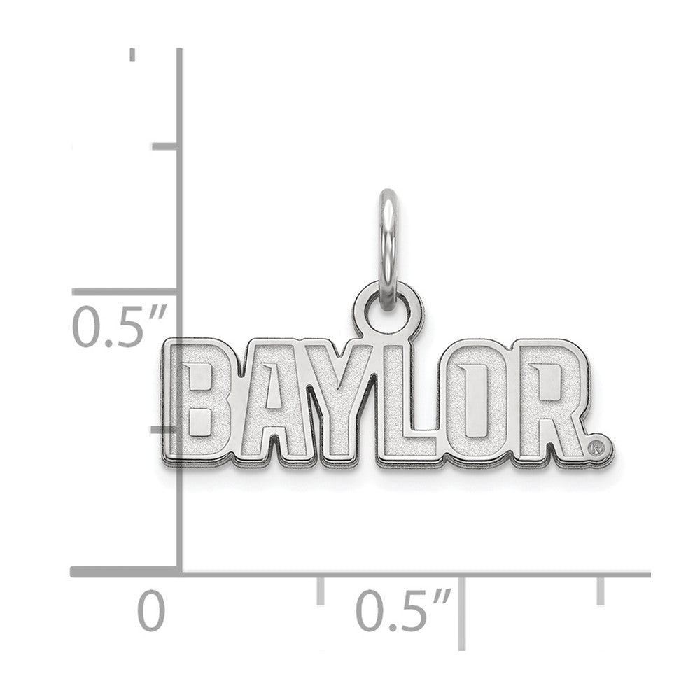 Sterling Silver Rhodium-plated Baylor University XS Pendant