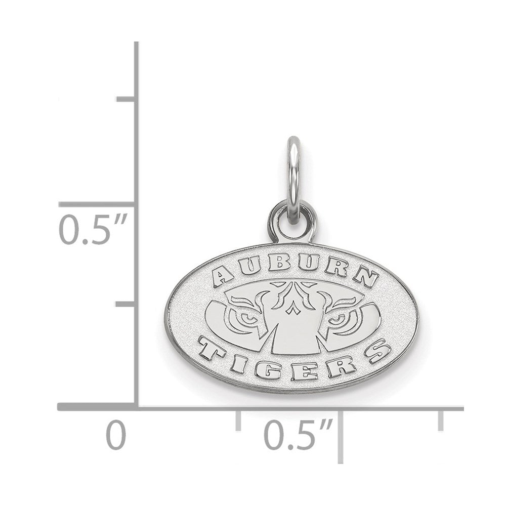 Sterling Silver Rhodium-plated Auburn Tigers XS Pendant