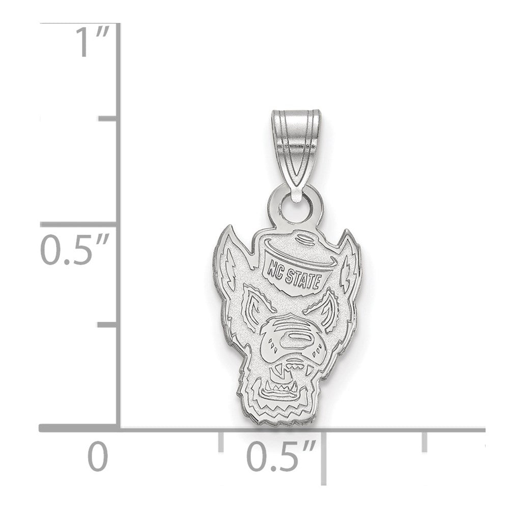 Sterling Silver Rhodium-plated North Carolina State U. Small Pendant